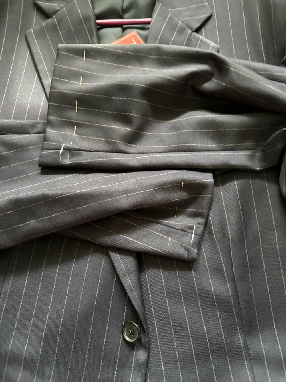 Brooks Brothers Navy Pinstripe Two-Button Sport Coat